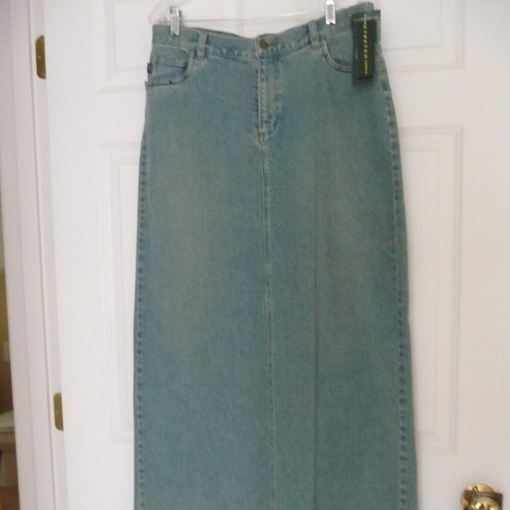 NEW WITH TAG RALPH LAUREN DENIM MAXI SKIRT SIZE: 10